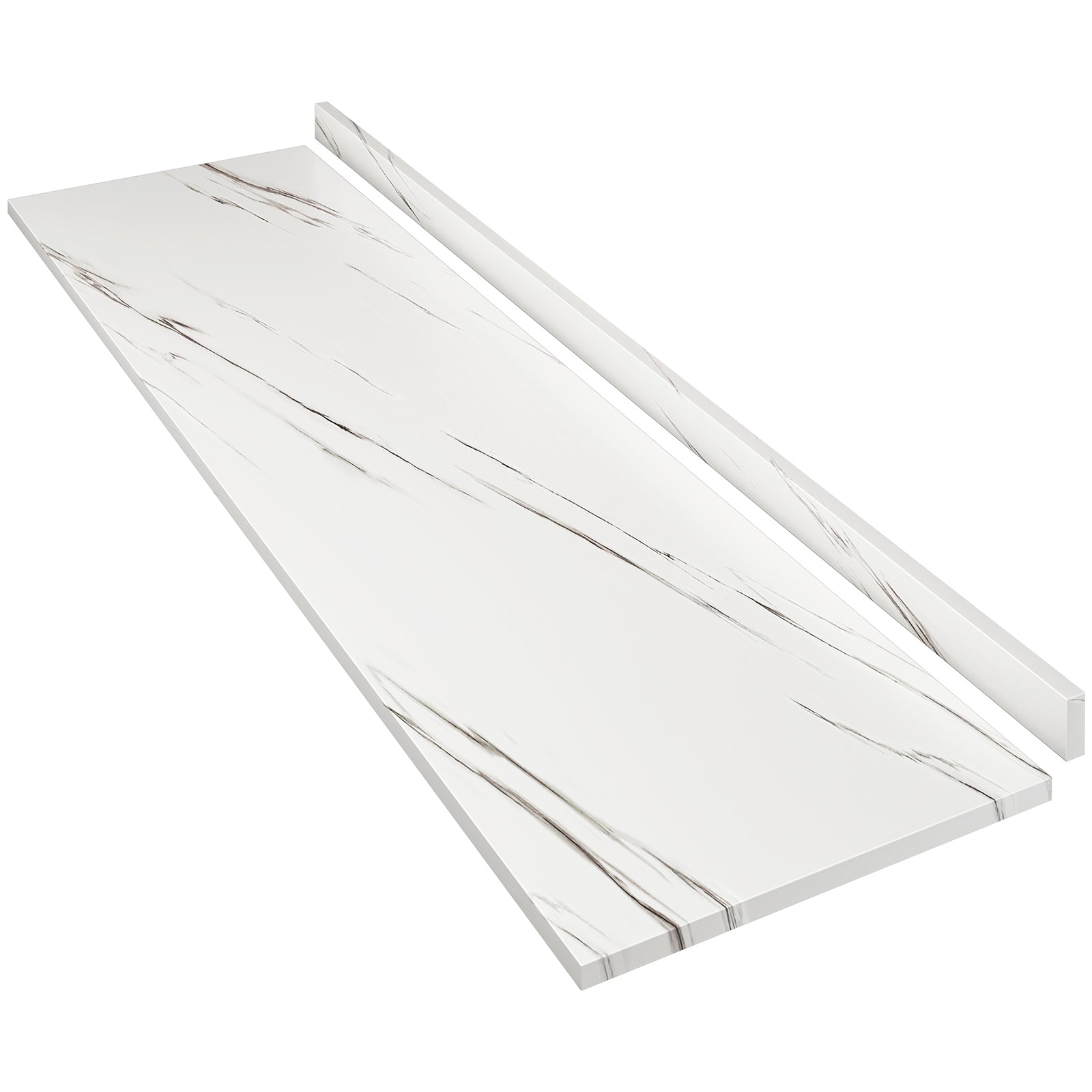 Laminate Countertop, Wood Plywood Sheets Table Top for DIY, Kitchen Countertop, Washer Dryer Counter Top, Office Desk Top, 96' L x 25.56' W x 0.75' D (Marble Texture)