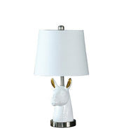 20.5' Patagonia White Llama Bust Resin Table Lamp