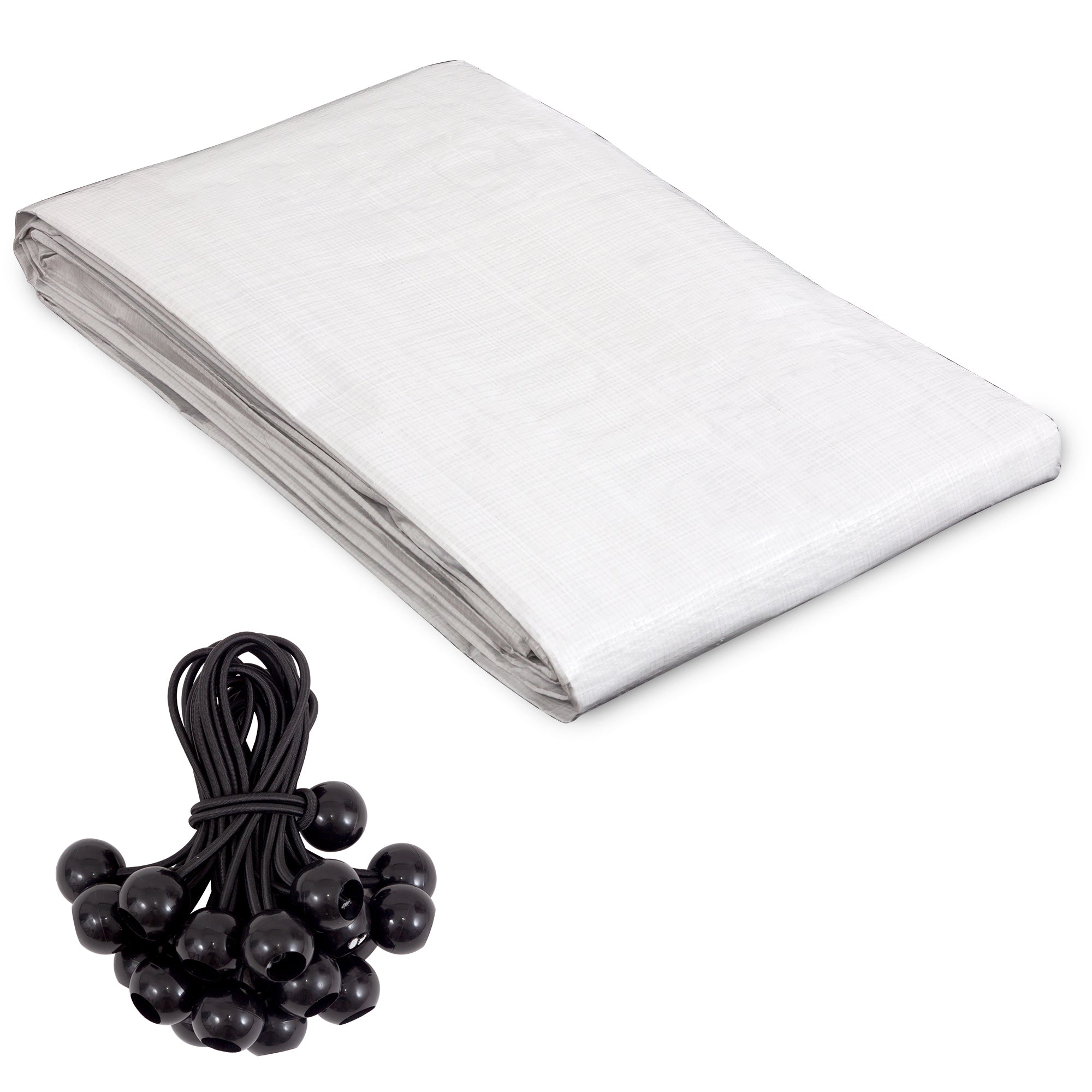 Multi-functional Waterproof and UV-Protected Outdoor Metal Chicken Coop Cover with 22 Free Bungee Balls