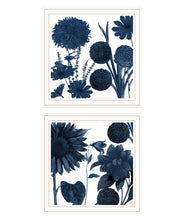 'Sunflower Blues' 2-Piece Vignette by Sophie 6, Ready to Hang Framed Print, White Frame