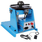 Portable Rotary Welding Positioner with 3-Jaw Lathe Chuck, 0-90° Turntable, Blue Steel, 12.5x10.6x11 inches