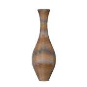 39-inch Tall Artificial Rattan Floor Vase in Elegant Beige - Statement Piece for Living Room Décor, Entryway, or Hallway - Versatile Home Accent for Dried or Silk Floral Arrangements