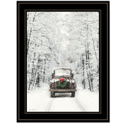 Trendy Decor 4U 'Antique Christmas' Framed Wall Art, Modern Home Decor Framed Print for Living Room, Bedroom & Farmhouse Wall Decoration by Lori Deiter
