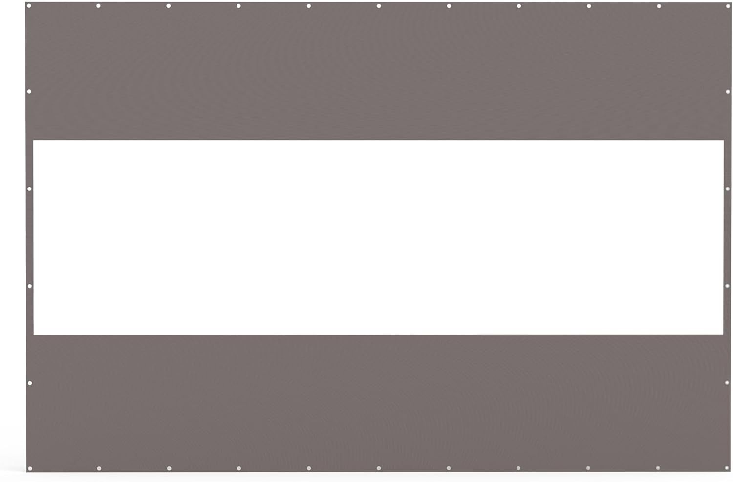 Heavy Duty Outdoor Clear Panel Curtain, 18 oz Waterproof PVC Polyester Curtain, Weather Resistant & Tearproof for Patios, Gazebos, Pergolas, Privacy Screen (8'H x 12'W, Gray)