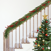 72'' in. Lighted Faux Spruce Garland,CHRISTMAS GARLANDS