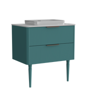 Elena 30 Modern Bathroom Vanity with Sink, Blue Luxury Bathroom Vanity with Ample Storage, 2 Soft Close Drawers, 2 in 1 Floating or Freestanding Design, Pre-Assembled