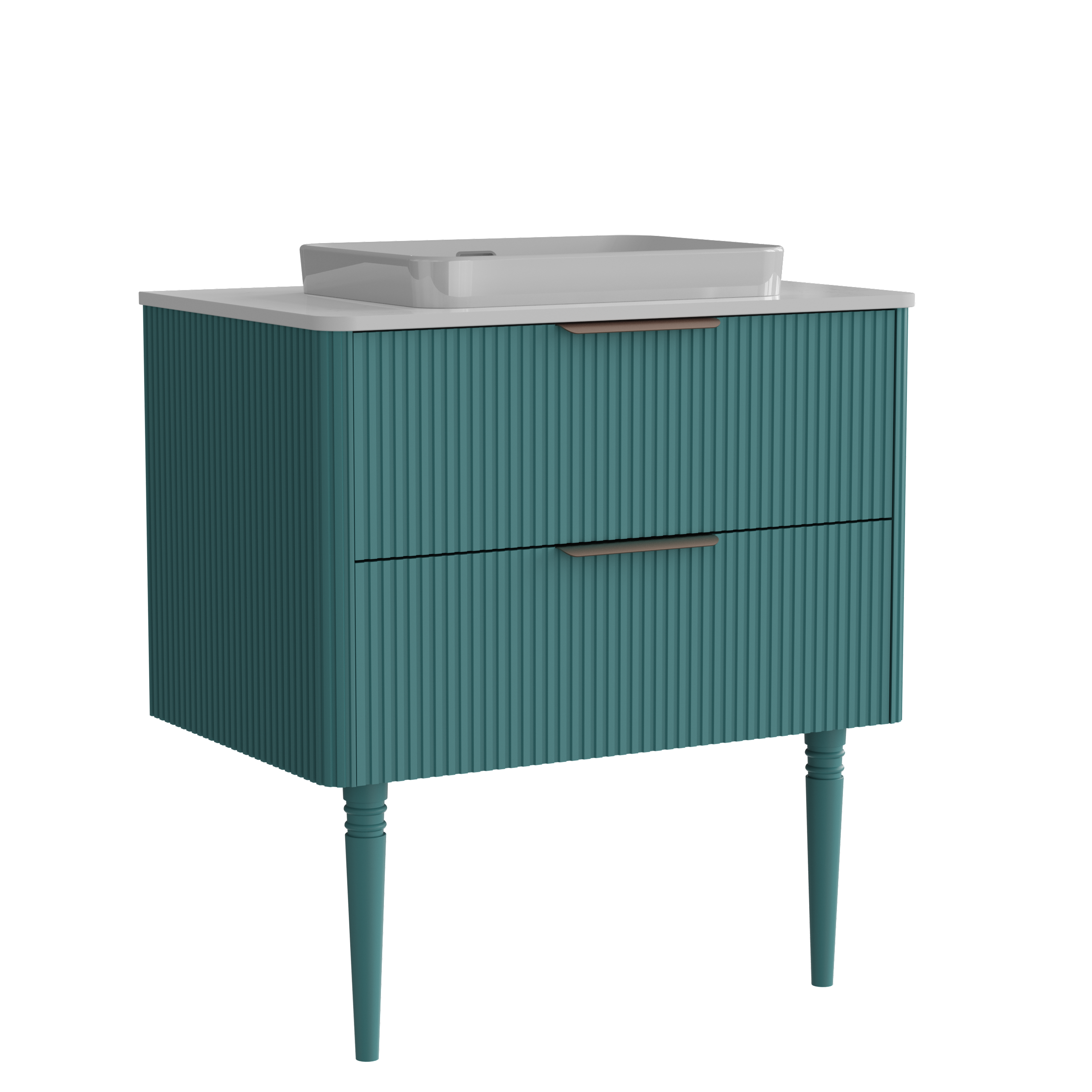 Elena 30 Modern Bathroom Vanity with Sink, Blue Luxury Bathroom Vanity with Ample Storage, 2 Soft Close Drawers, 2 in 1 Floating or Freestanding Design, Pre-Assembled