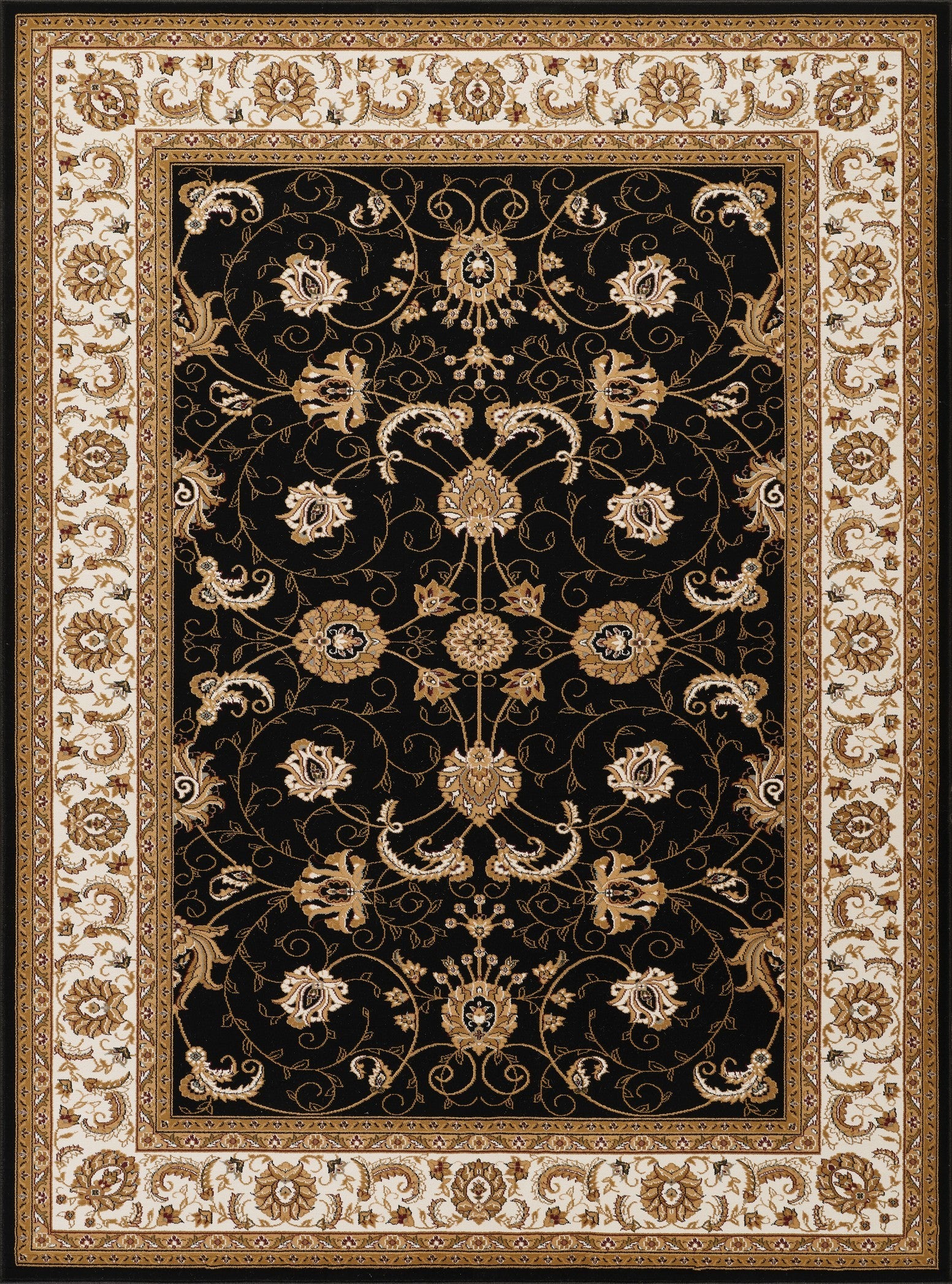 Manchester GC_HER5001 Black 9 ft. 2 in. x 12 ft. 6 in. Area Rug