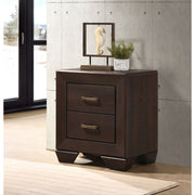 Copper Dark Cocoa 2-Drawer Rectangular Nightstand