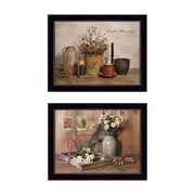 'Simple Blessings Collection' 2-Piece Vignette By Billy Jacobs, Printed Wall Art, Ready To Hang Framed Poster, Black Frame
