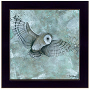 'Simplicity Owl' by Britt Hallowell, Ready to Hang Framed Print, Black Frame