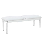 Brenda Bedroom Bench with Padded Seating Grey Wood 53.94 inches