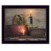 'The Red Basket' by Susie Boyer, Ready to Hang Framed Print, Black Frame