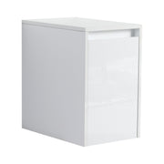 12' Bathroom Side Cabinet, Soft Close Doors, Float Mounting Design, Glossy White,(KD-Packing)