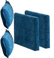 Cloud Sofa Armrests only, Modern Sectional Couch, for Living Room Bedroom and Apartment, Comfy Double Layer Upholstered Seat Cushion, Breathable Chenille Fabric, Blue