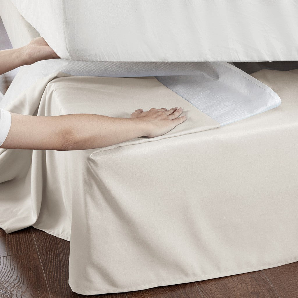 Wrap Around Adjustable Bedskirt Ivory One Size