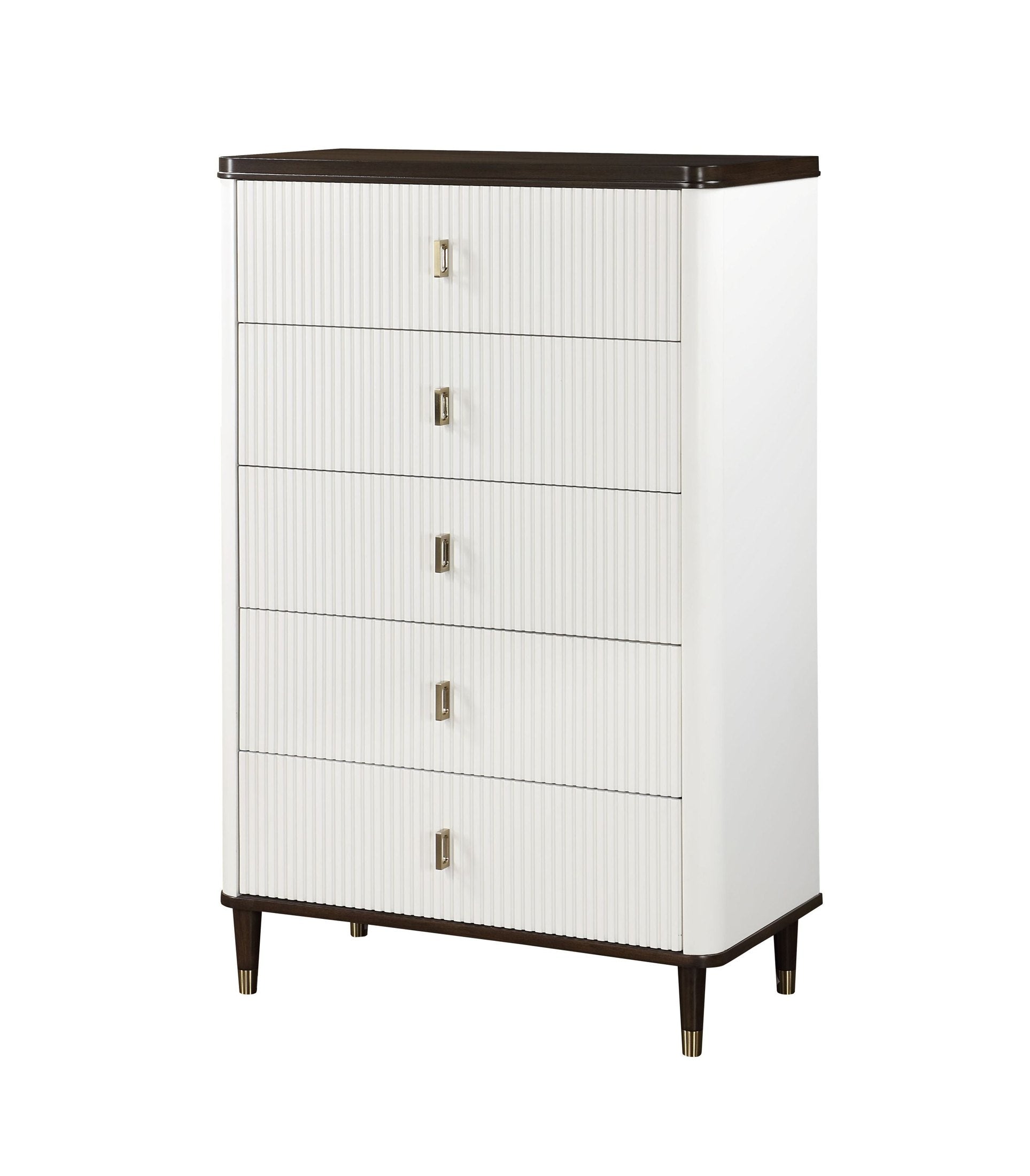 Carena White & Brown Finish Chest