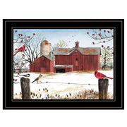 'Winter Friends' by Billy Jacobs, Ready to Hang Framed Print, Black Frame