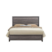 Mirage Contemporary Queen Bedroom Set with Panel Headboard in Grey Rubber Wood