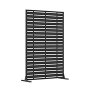 Outdoor Privacy Screen, Freestanding Patio Screen with Metal Frame & Resin Panels, Modern Decorative Privacy Fence for Patio, Garden, Balcony, Backyard