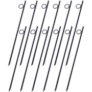 Rebar stake with loop 12pcs Grip Rebar 3/8x 18 Inch Steel Durable Heavy Duty Tent Canopy Ground Stakes with Angled Ends and 1 Inch Loops for Campsites and Canopies