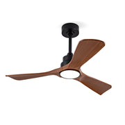 Hot sales 42 Inch Modern Black Ceiling Fan With Light 3 ABS  Blades Remote Control Reversible DC Motor With Dimmable LED