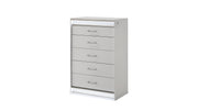 Glam Modern Style 5-Drawer Chest Made with Wood in White  same as B009P243215 (CA Inventory)