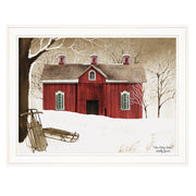 'New Fallen Snow' by Billy Jacobs, Ready to Hang Framed Print, White Frame