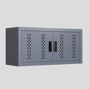 Metal garage cabinet with door, wall-mounted storage cabinet, floating tool cabinet for basements, kitchens, and warehouses (gray, 11.81' H)