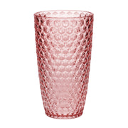 Leading Ware Diamond Cut Acrylic Glasses Drinking Set of 4, 19oz, Pink, BPA Free