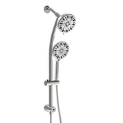 Multi Function Dual Shower Head System with 4.7' Rain Showerhead and Adjustable Slide Bar in Chrome
