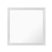 SHAKER Metallic White Mirror Contemporary Style Solid Wood MDF 38.19 Inches