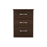 Contemporary Wenge Nightstand with Drawer in Brown Particle Board, 24-inch Height