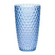 Leading Ware Diamond Cut Acrylic Drinking Glasses Set of 4, BPA Free, 19oz, Blue
