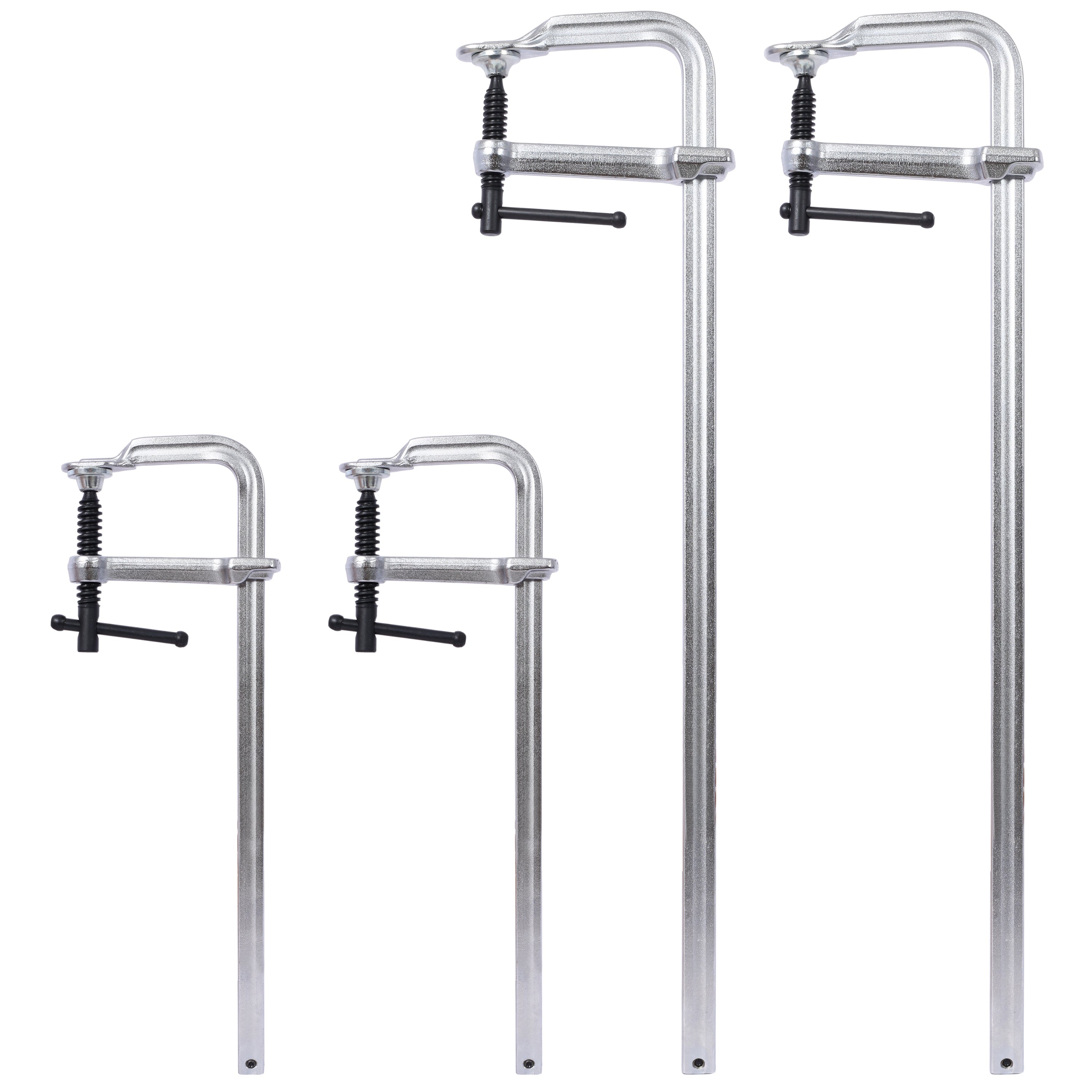 Bar Clamps Set, Drop Forged Steel Bar Clamps, Steel F Clamps for Welding, Woodworking, Metal working, DIY and Crafts, 2 pcs 12 inch x 3inch+ 2pcs 24inchx4-3/4' ,4pcs pack
