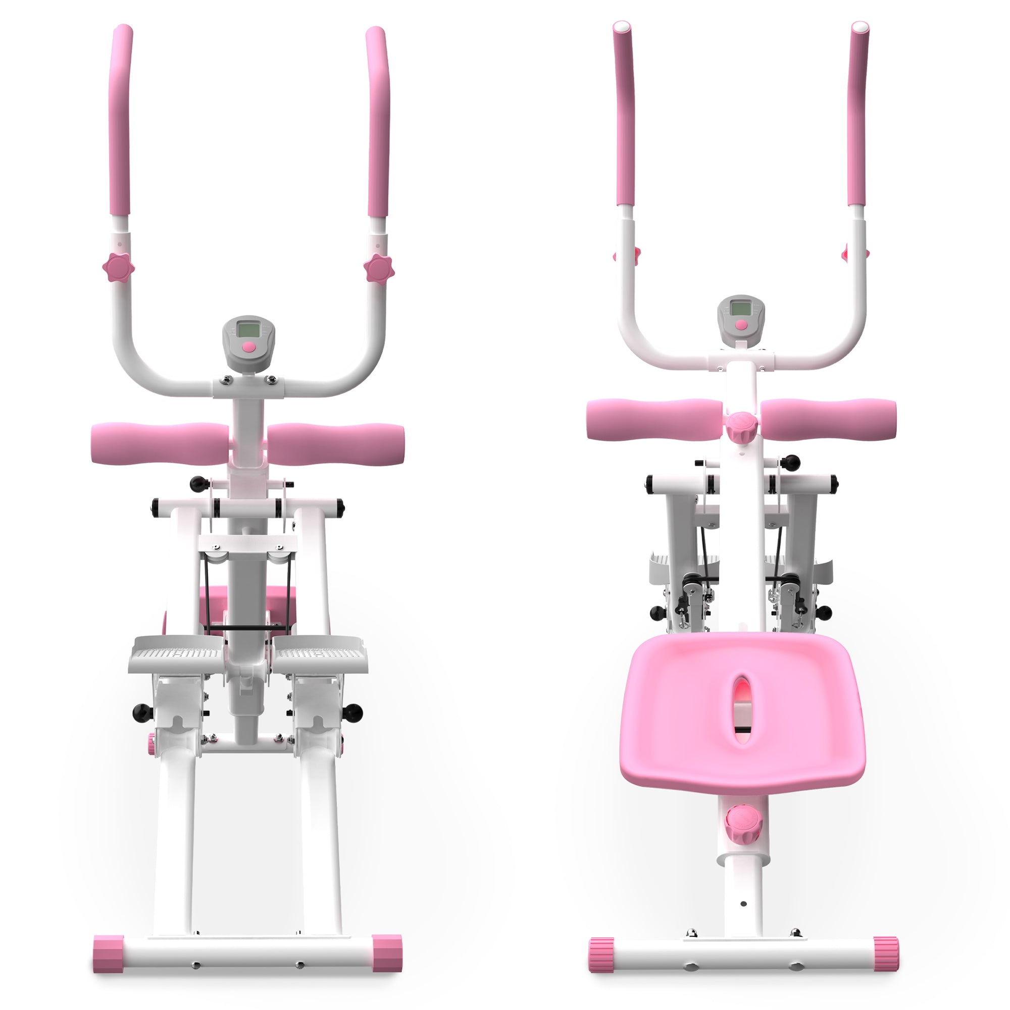 Multifunctional 2-In-1 Stair Stepper And Ab Workout Machine Pink