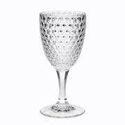 Diamond Cut Plastic Wine Glasses Set of 4, BPA Free Acrylic, Unbreakable Red & White Wine Glasses, 12oz, Clear