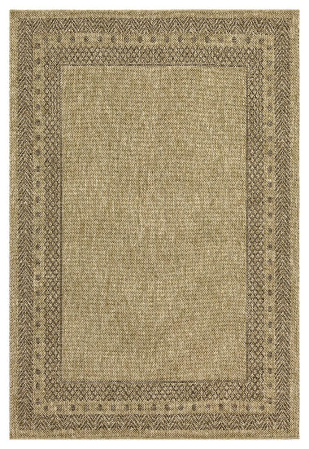 Earth GC_NTL1007 Jute/Mocha 5 ft. 3 in. x 7 ft. 3 in. Indoor/Outdoor Area Rug