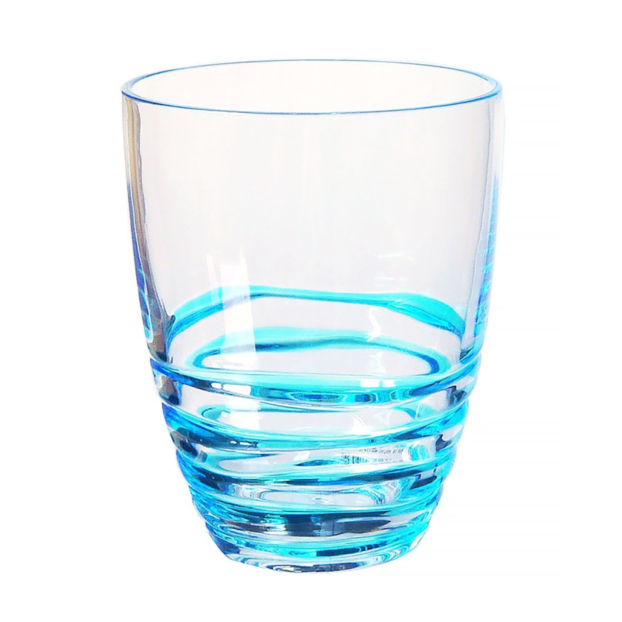 Leading Ware Swirl Acrylic Drinking Glasses Set of 4 DOF 15oz Blue BPA-Free