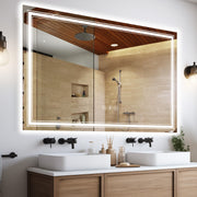 55x36 Inch Frameless LED Bathroom Mirror,Smart Mirror