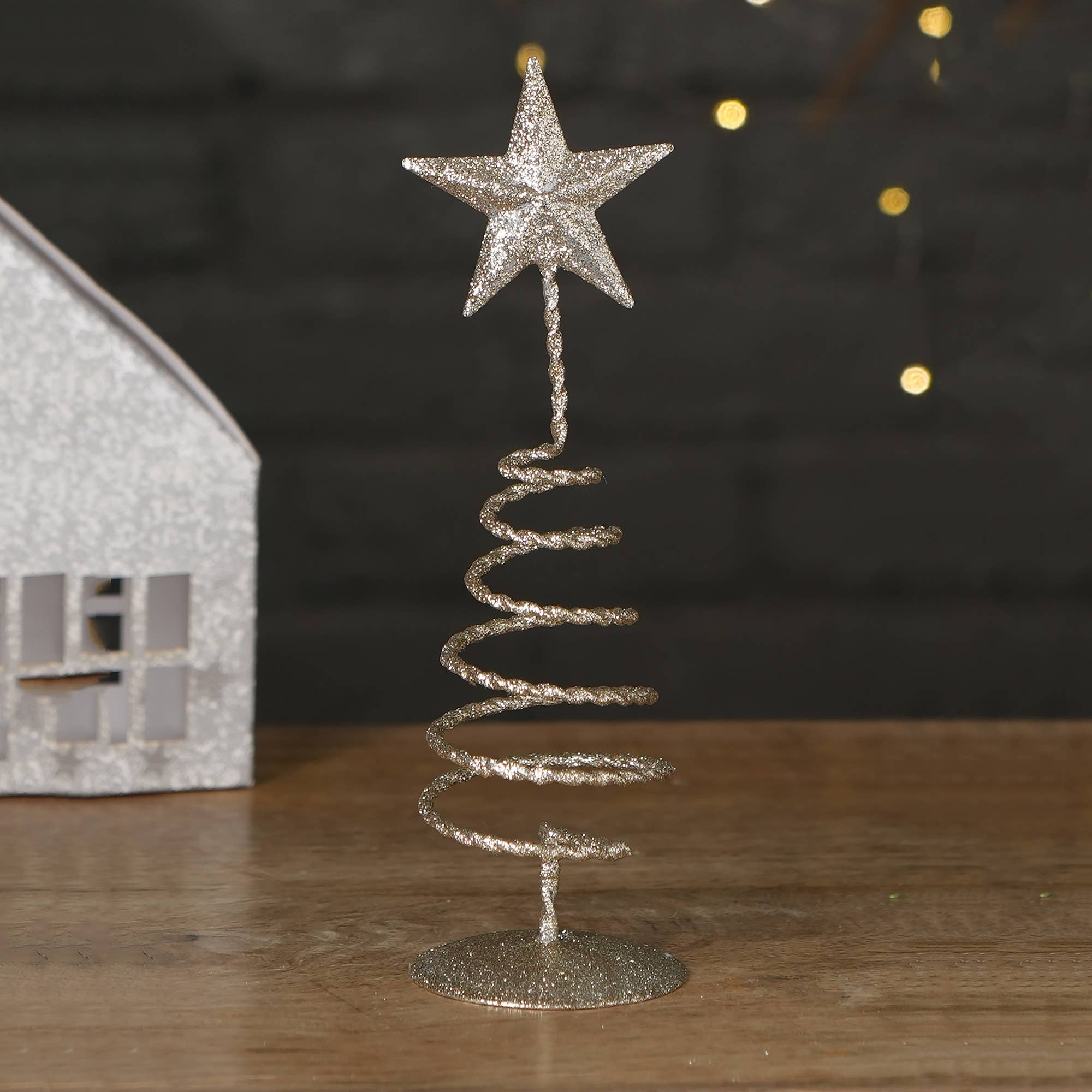 Expobazaar Metal Wire Tree Ornament - Silver