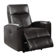 Eli Collection Contemporary Leather Upholstered Living Room Electric Recliner Power Chair, Black