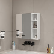 A white MDF material mirror cabinet, bathroom mirror,  MDF material mirror cabinet,a separate wall mounted bathroom mirror for storage and space saving. W1151135030