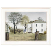 'Spring Cleaning' by Billy Jacobs, Ready to Hang Framed Print, White Frame