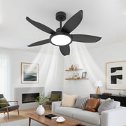42-inch Eye-Protection Light Source Black Fan Blades High Airflow Plug-in Fan Blades ABS Plastic Fan Blades Ceiling Fan Light