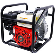 Honda GX160 Engine Water Pump 3' 264Gpm with 3IN NPT Coupler and 25FT Flat Hose, Aluminum, Black+Red