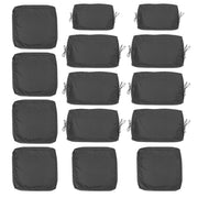 Cushion Covers for 7-Piece Wicker Sectional Sofa, 14-Pack Seat and Back Slipcovers with Zipper, Gray (Covers Only)