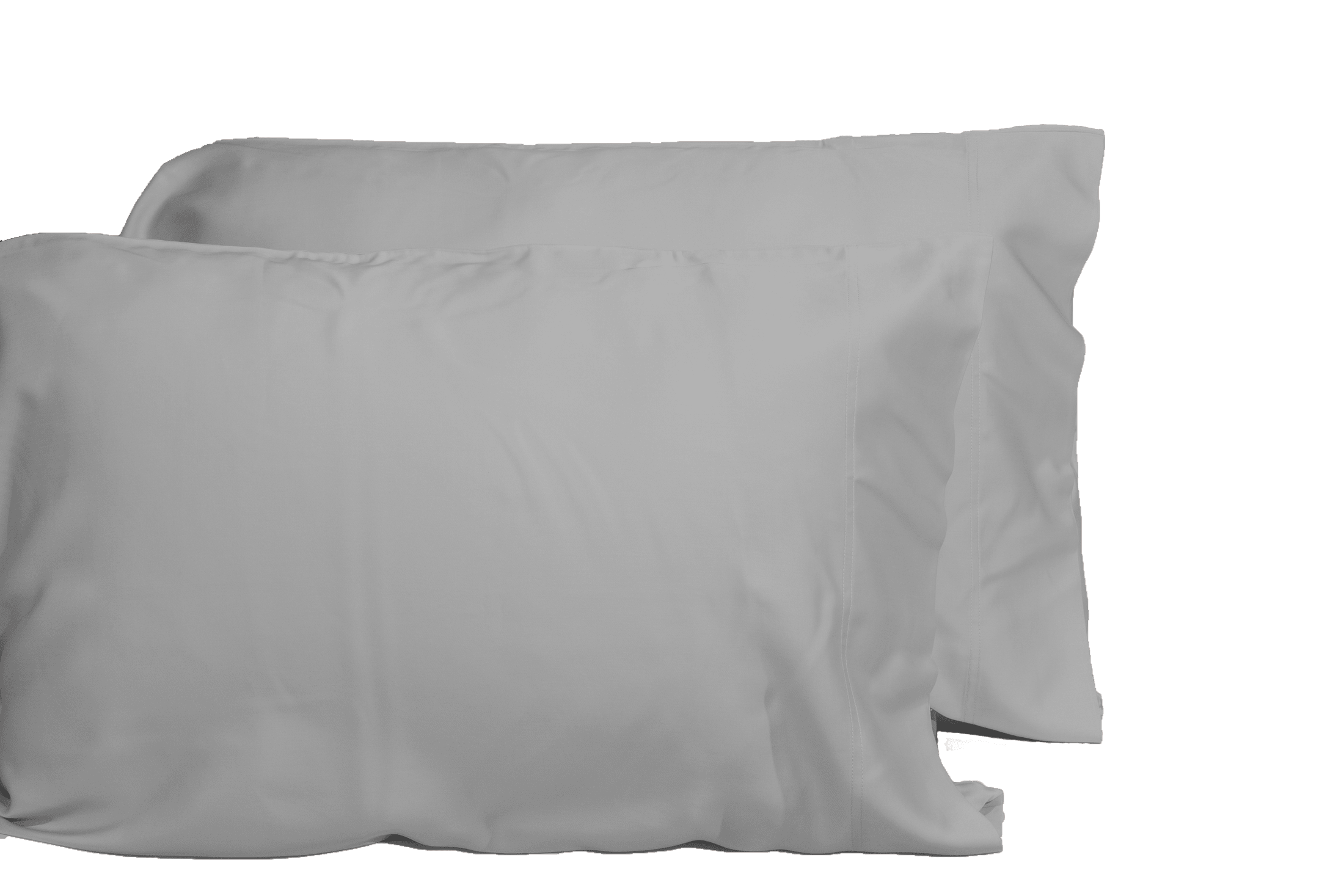 Luxurious Viscose from 100% Bamboo 2-Piece Pillowcase Set , Oeko-TEX Certified, King - Silver Grey