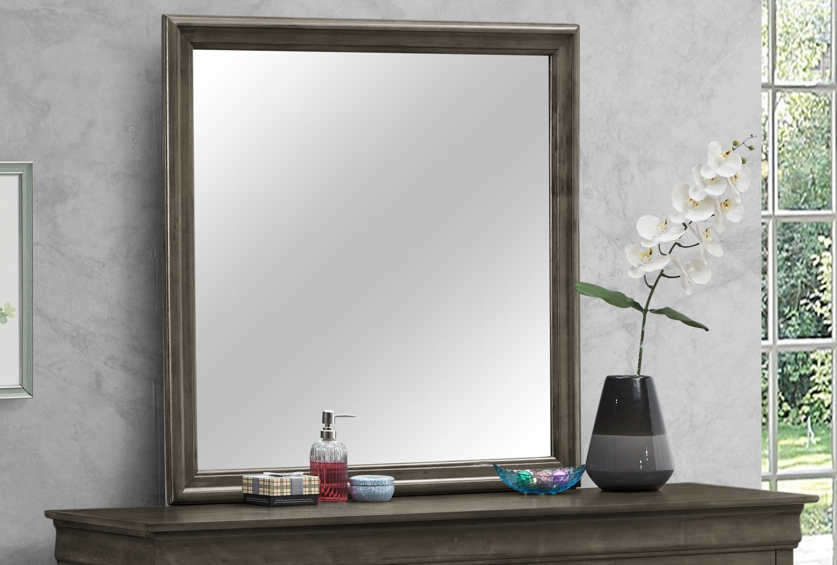 Louis Phillipe G3105-M Mirror , Gray