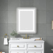 24' x 32' LED Bathroom Mirror with Front and Backlight, Wall Mounted Vanity Mirror with Aluminum Frame, Anti-Fog, Memory, 3 Colors, Stepless Dimmable